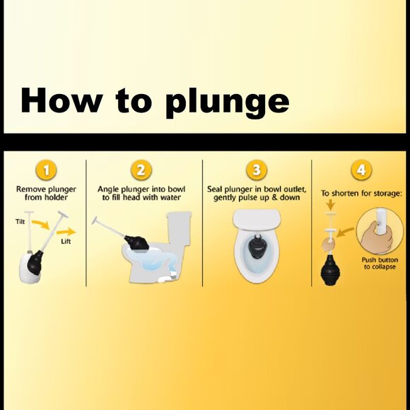 new Korky-brand Beehive Max Hideaway Toilet Plunger with White Holder - Picture 4 of 5